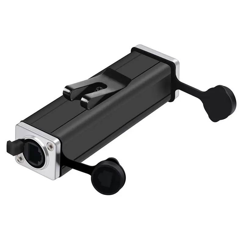 

AT02-Waterproof RJ45 8P8C Ethernet Connector Female To Female Jack Network Straight Couplers Panel Mount Sockets Adapter