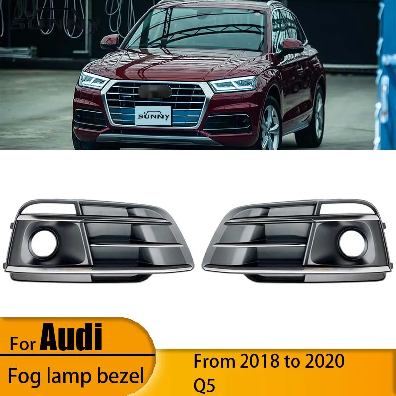 

For Audi Q5 2018-2020 Sline Fog Lamp Bezel Premium with ACC Holes Front Bar Lower Grille