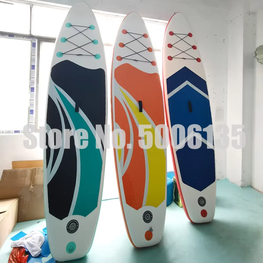 Inflatable Stand Up Paddle Board Non-Slip SUPs for All Skill Levels Surf Board with Air Pump 305*76*15cm Leash Standing Boat