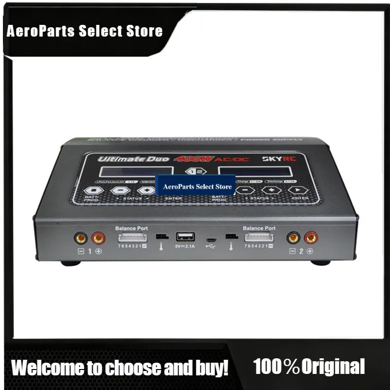 APartsSKYRC D400 Dual Channel Balance Charger Ultimate Duo 400W AC DC Support 1-7S Lithium Batteries For FPV Racing Drone/Quadco