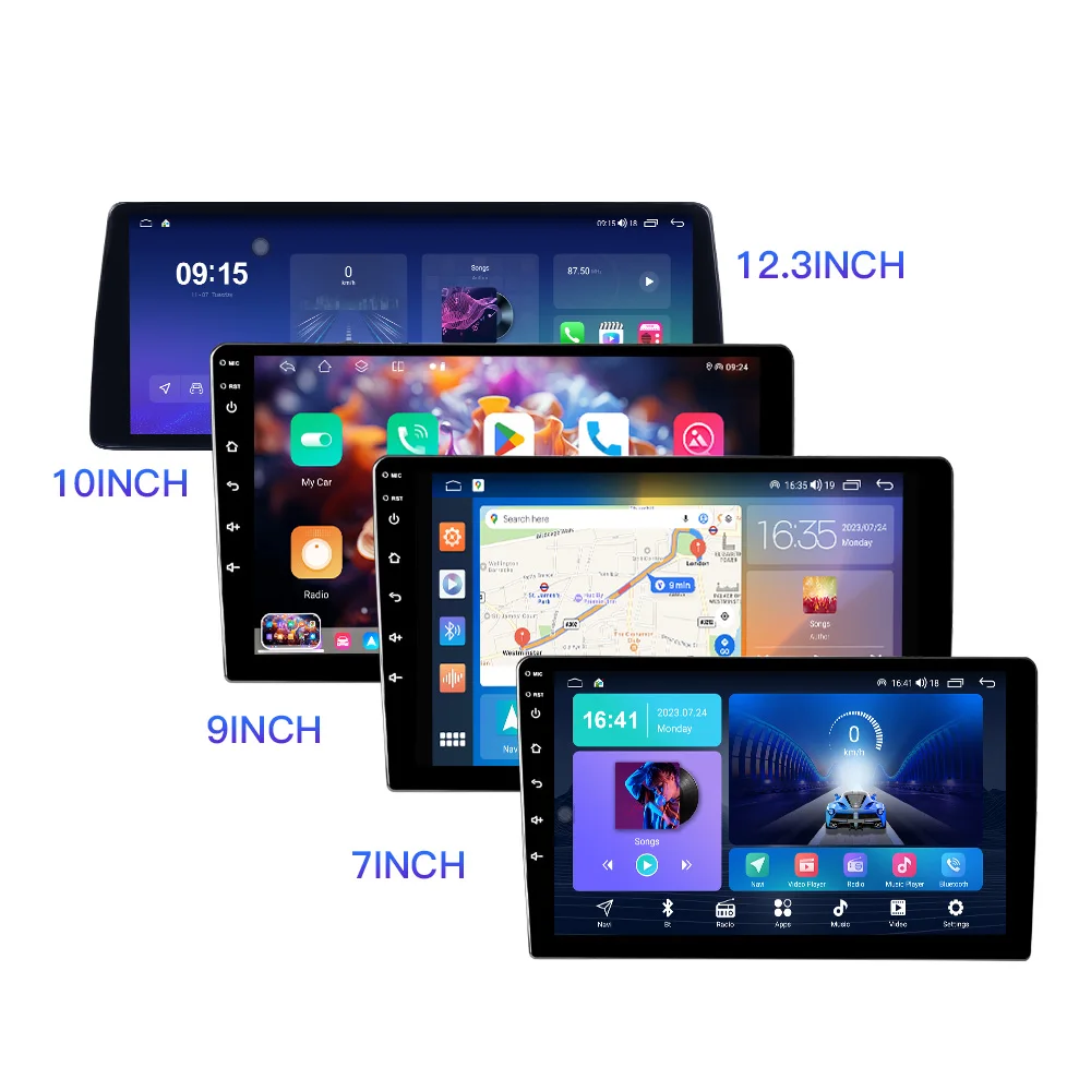 Smart 2 Din Digital Signal Navigation System Touch Screen 7 9 10 12.3 Android Carplay Bluetooth Global Positioning System Full R