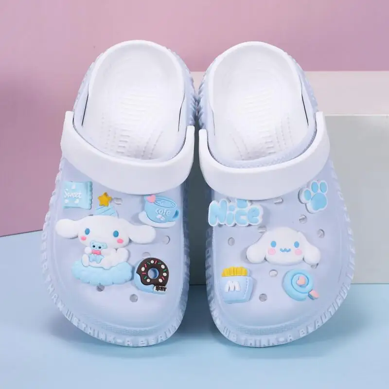 

Anime Cinnamoroll Children Garden Slippers Shoes Boys&girls Beach Sandal Kids Lightweight Breathable Cartoon Slip Baby Slippers