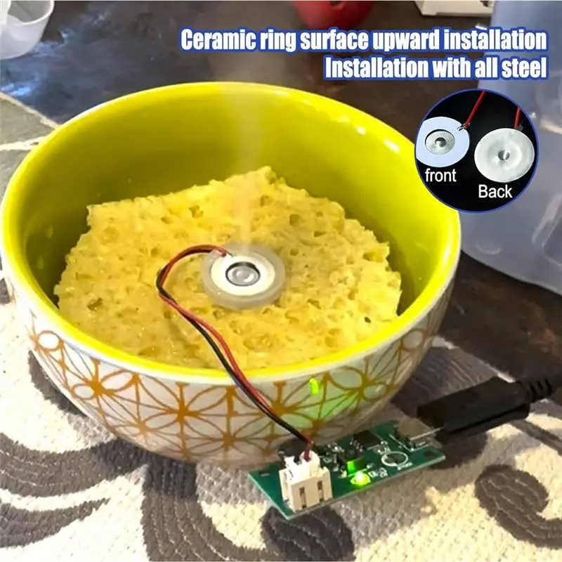 B46C Atomization Disc DC 5V USB Humidifieration Atomization Disc Mirco Interface Mist Maker With Timing Switch For DIY Home
