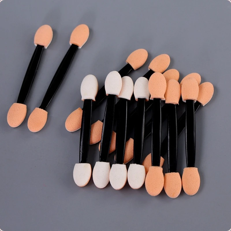 Wholesale 50/100pcs Chrome Brushes Sponge Disposable Applicator Mirror Pigment Sponge Stick  Double Sided Eyeshadow Nail Powder view 3