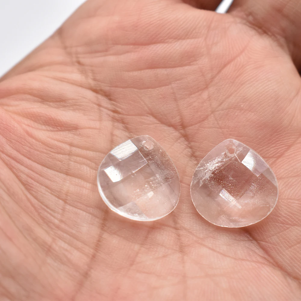 Großhandel 12 Stück/Set Modische Qualitäts-Natursteine in Tropfenform, facettiert geschliffen für Schmuckherstellung, Armband- und Halskettenzubehör – Detail 3