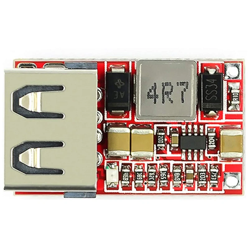B23B 5 Pcs DC-DC Buck Converter Car USB Module 6-24V 12V 24V To 5V 3A Step Down Voltage Regulator Power Supply Module