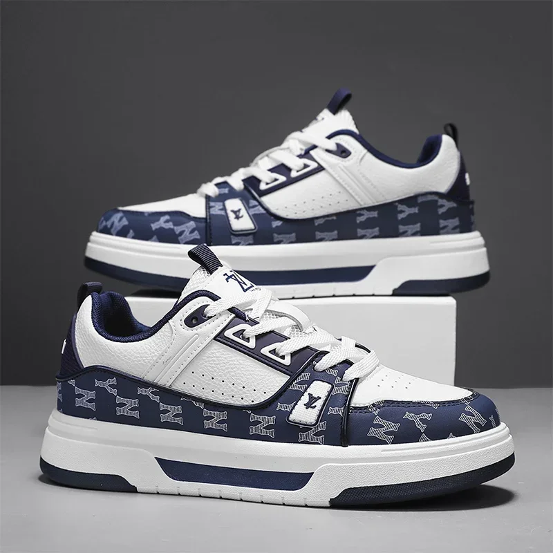 

Men's Spring 2025 New Thick Sole Heightening Sports and Leisure Color Block Skateboard Shoes Ins Trendy Men's Shoes