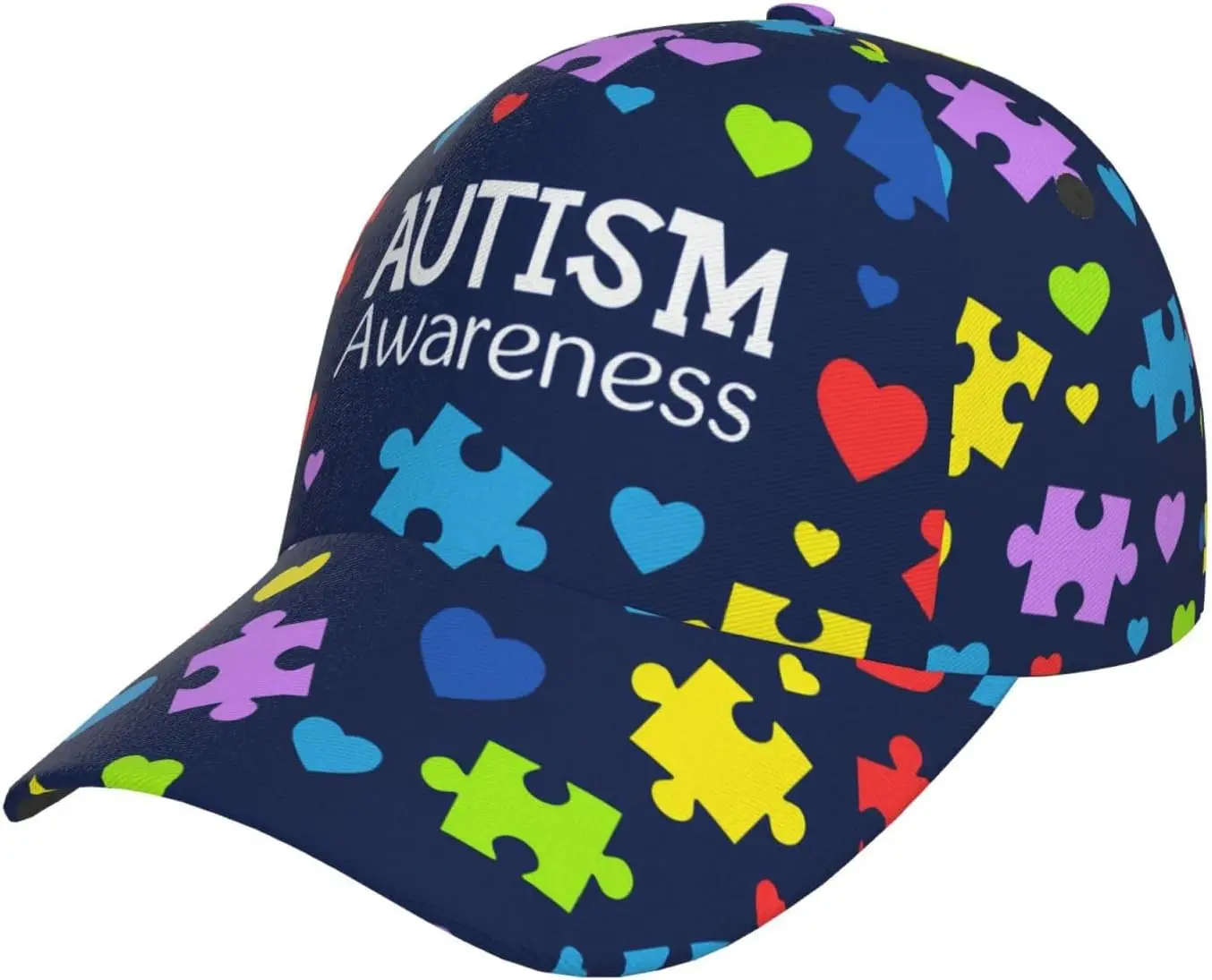 Autism Hats Men Women Autism Awareness Baseball Hats Unisex Adjustable Autism Snapback Baseball Cap
