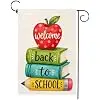 Back to School Garden Flags for Outside Design For Apple 12x18 Inch Double Sided First Day of School Lawn Yard Decor llz