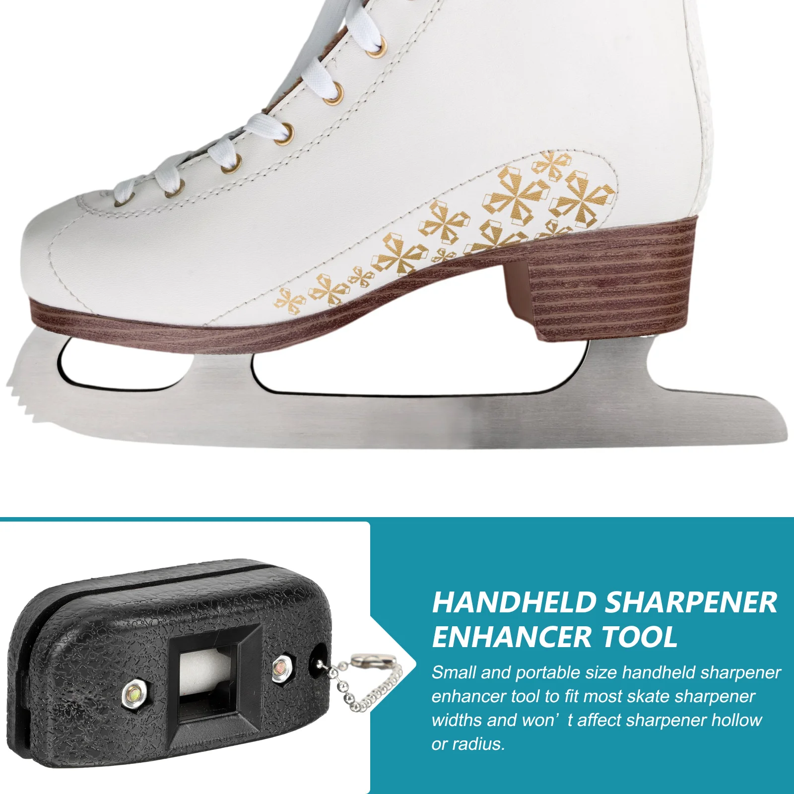 Skate Knife Sharpener Ice Blades Skates Portable Small White Sandstone Convenient Grindstone