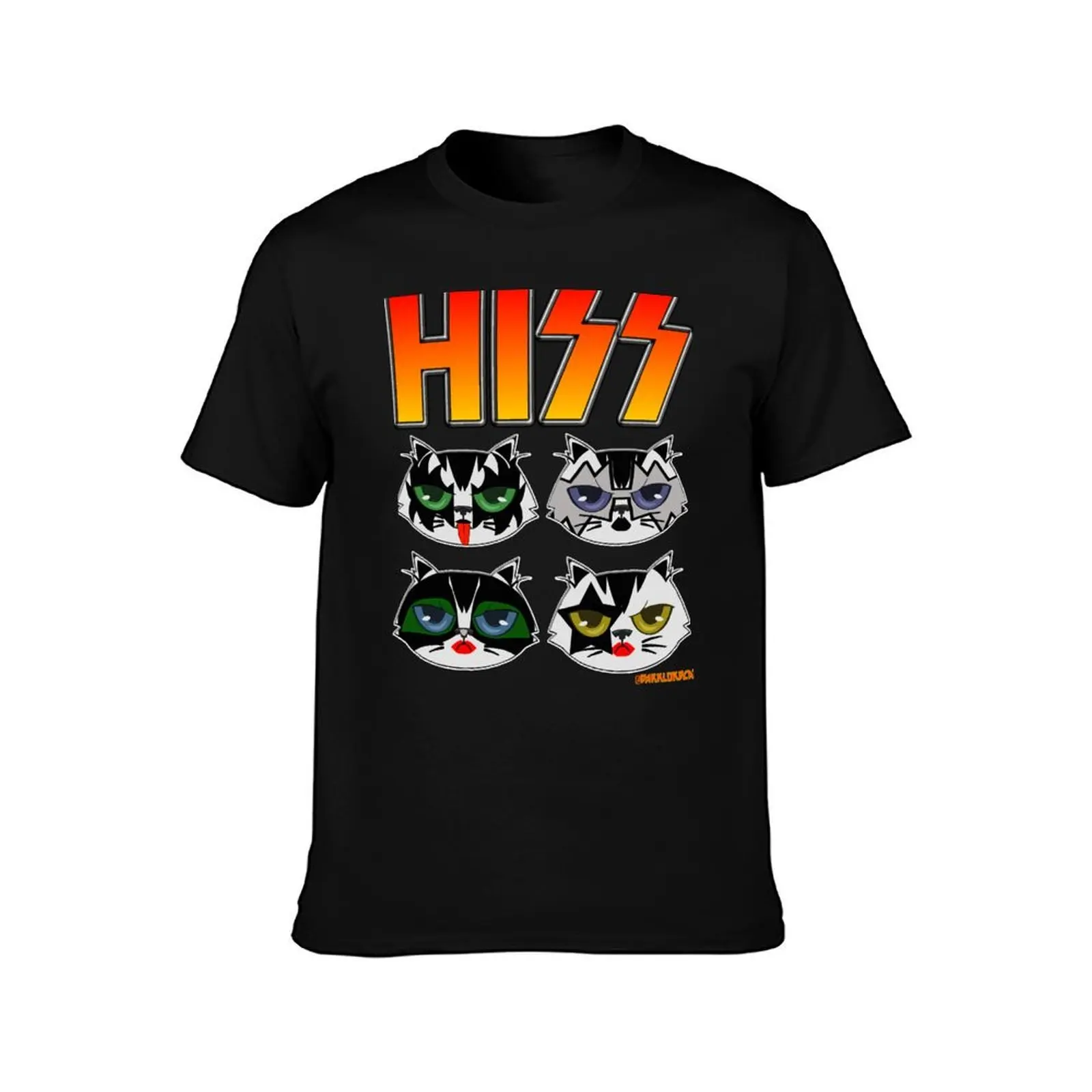 HISS T-Shirt, Summer Casual Cotton Tee, Oversized Streetwear Tops, Vintage Graphic Print, Loose Fit Short Sleeve, 100% Cotton