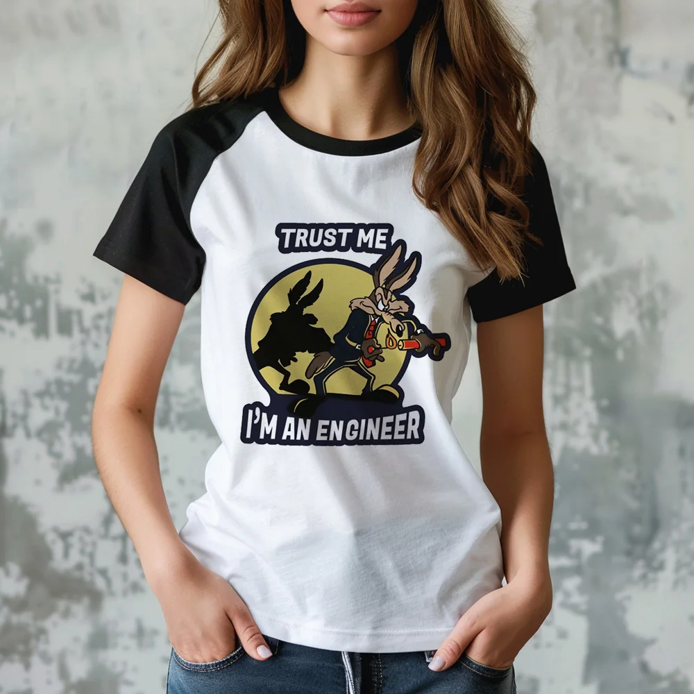 

Wile e Coyote t-shirts women funny harajuku Japanese Tee female anime funny clothes