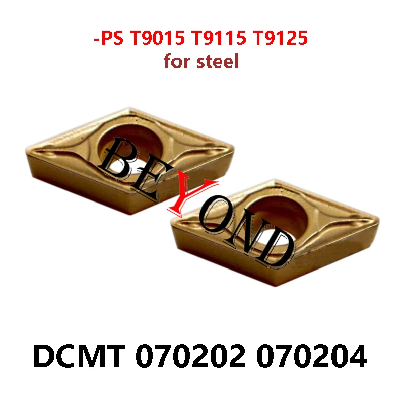 DCMT070202-PS T9125-24 DCMT070204-PS T9115 T9015 100% Original Carbide Inserts DCMT 070202 070204 For Steel DCMT0702 Lathe Tool