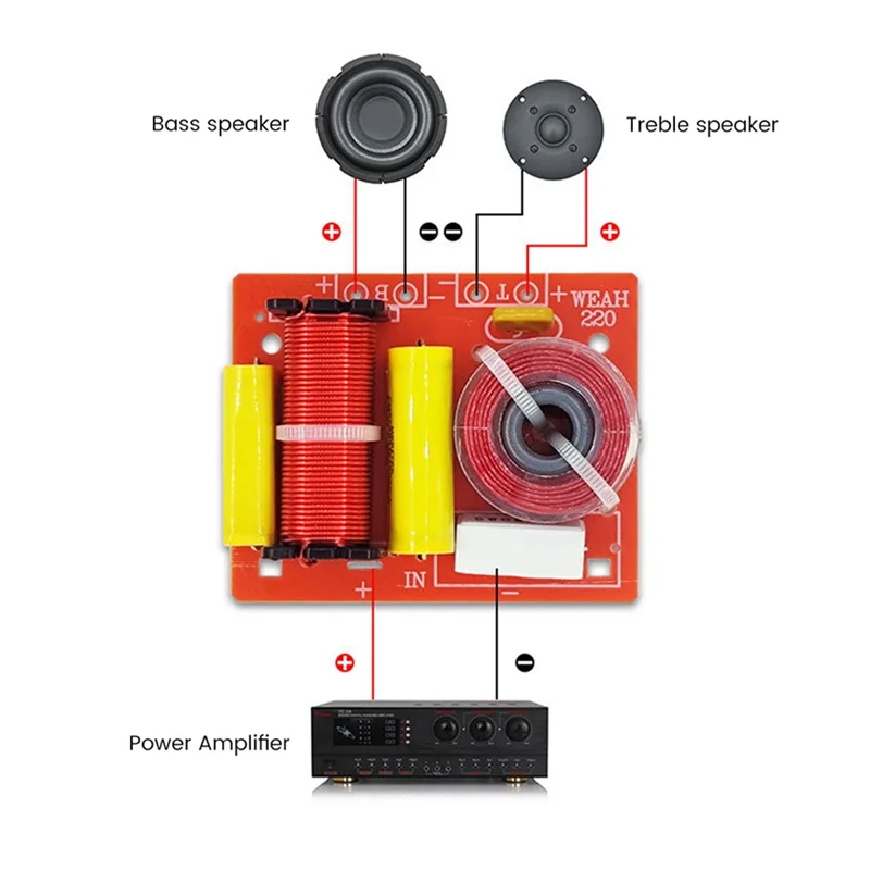 Neue Lautsprecher 2 Weg Audio Board Frequenz Teiler Höhen Bass 2 Einheit Crossover Filter 120 W Bücherregal HIFI Lautsprecher Teiler DIY