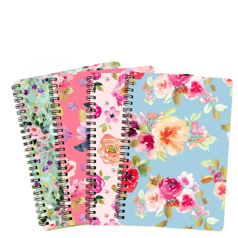 A5/A6 Notebooks with 80 Sheets of Inner Pages Vintage Flowers Books for Girls Women Students Office Stationery