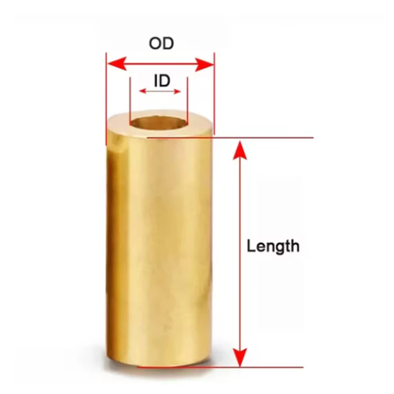 2-20Pcs M3 M4-M8 3*5*2 to 8*14*15 Powder Metallurgy No Oil Bearing Copper Sleeve Brass Shaft Sleeve Bearing Sleeve Base Bushing