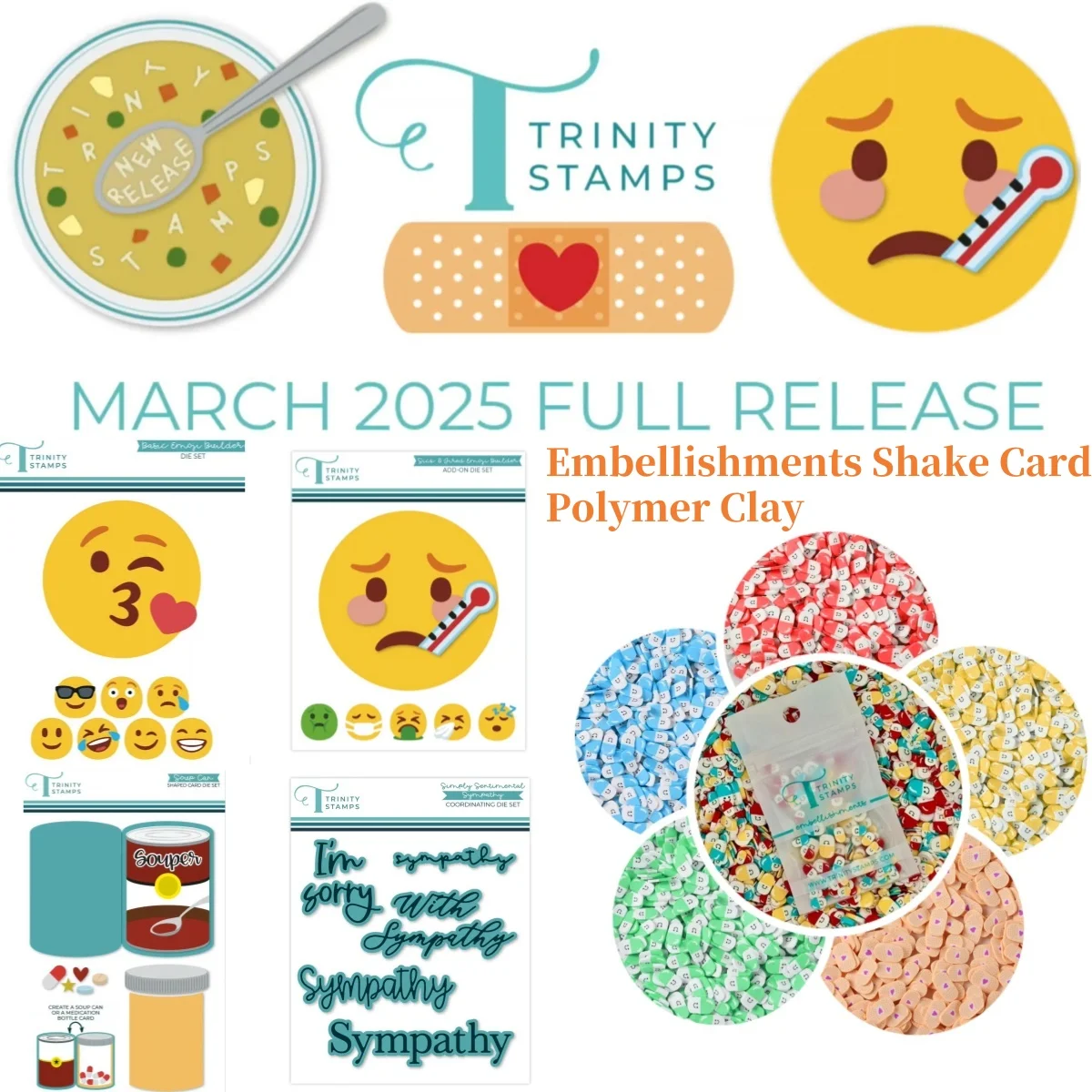 

Face emote Cutting Dies Hearts Embellishments Shake Card Polymer Clay for DIY Making Card Scrapbook Paper Album Craft Supplies