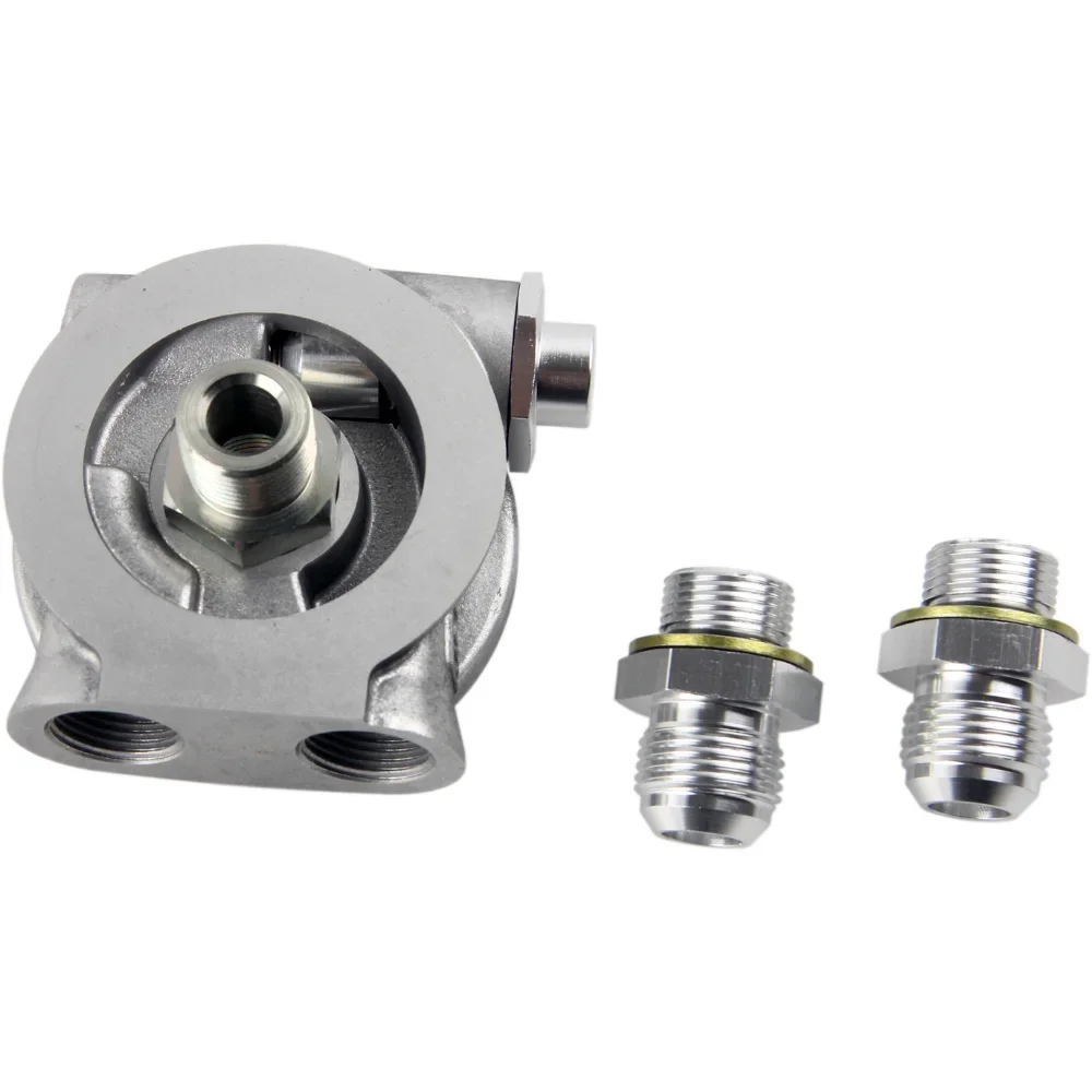Aluminum AN8 AN10 Oil Cooler Sandwich Plate Filter Adapter Turbo Thermostat Oil Sender Adapter