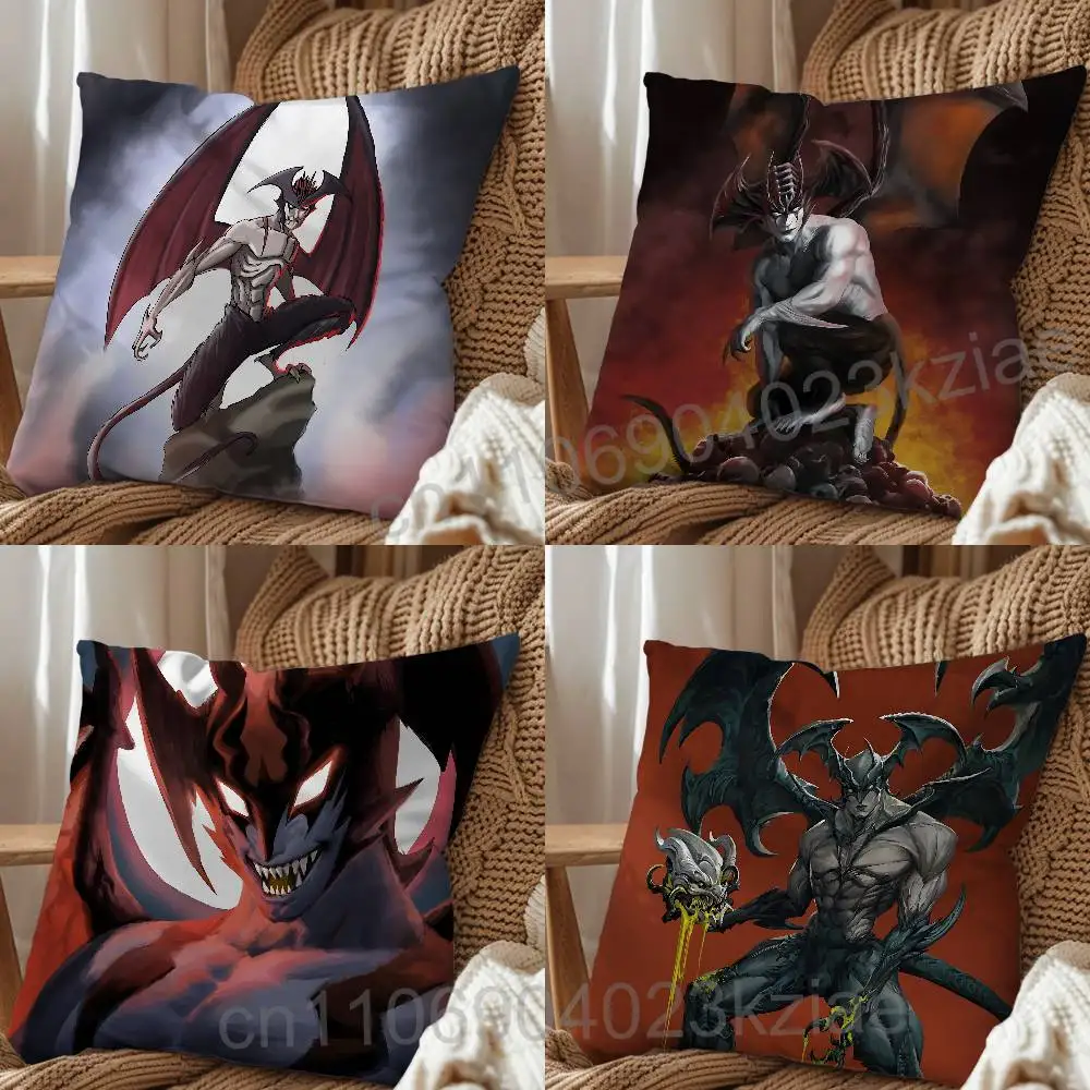 Reincarnation Destiny Akira Fudo Devilman Pillow Case Square DoubleSided Printing Short Plush Sofa Cushion Cover Bedroom Bedside