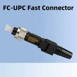 Conector rápido de fibra óptica FTTH, montaje en campo integrado, FC, UPC, pérdida de inserción, 0.3db 10 piezas