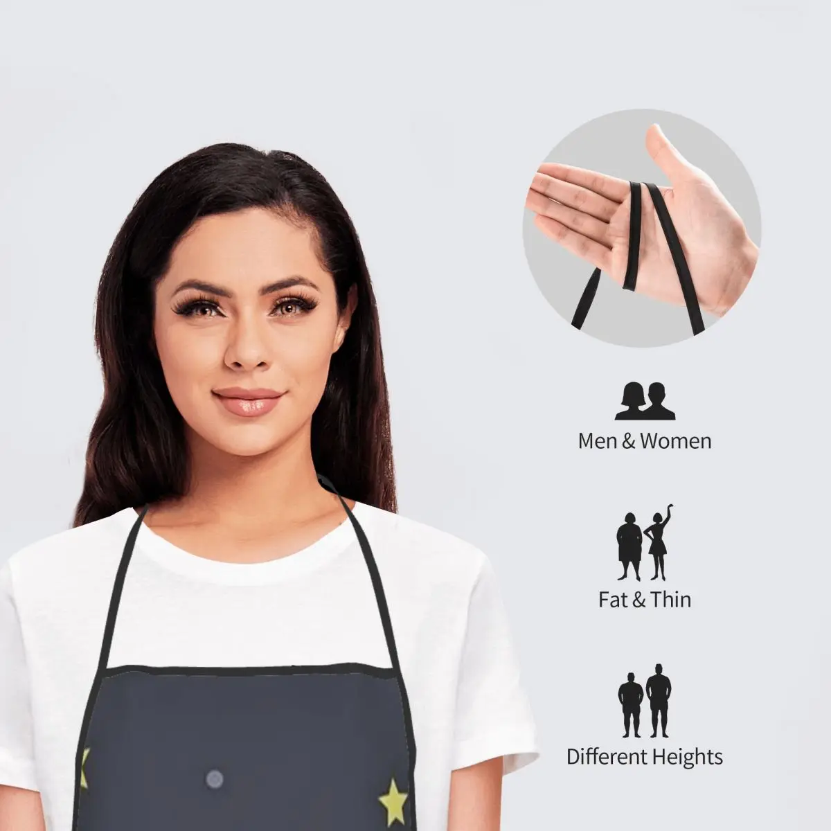 Bubu وDudu مشاهدة القمر معًا مآزر الشيف الطبخ الخبز Tablier مريلة مقاومة للماء تنظيف المطبخ بينافور