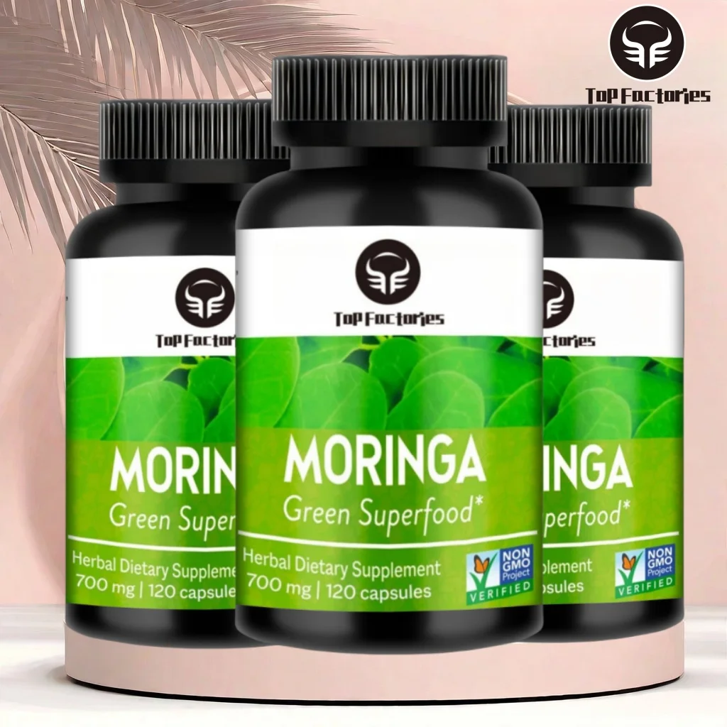 

Top Factories Moringa Capsules 700mg Pure Organic Moringa Powder Supports Energy Boost & Gut