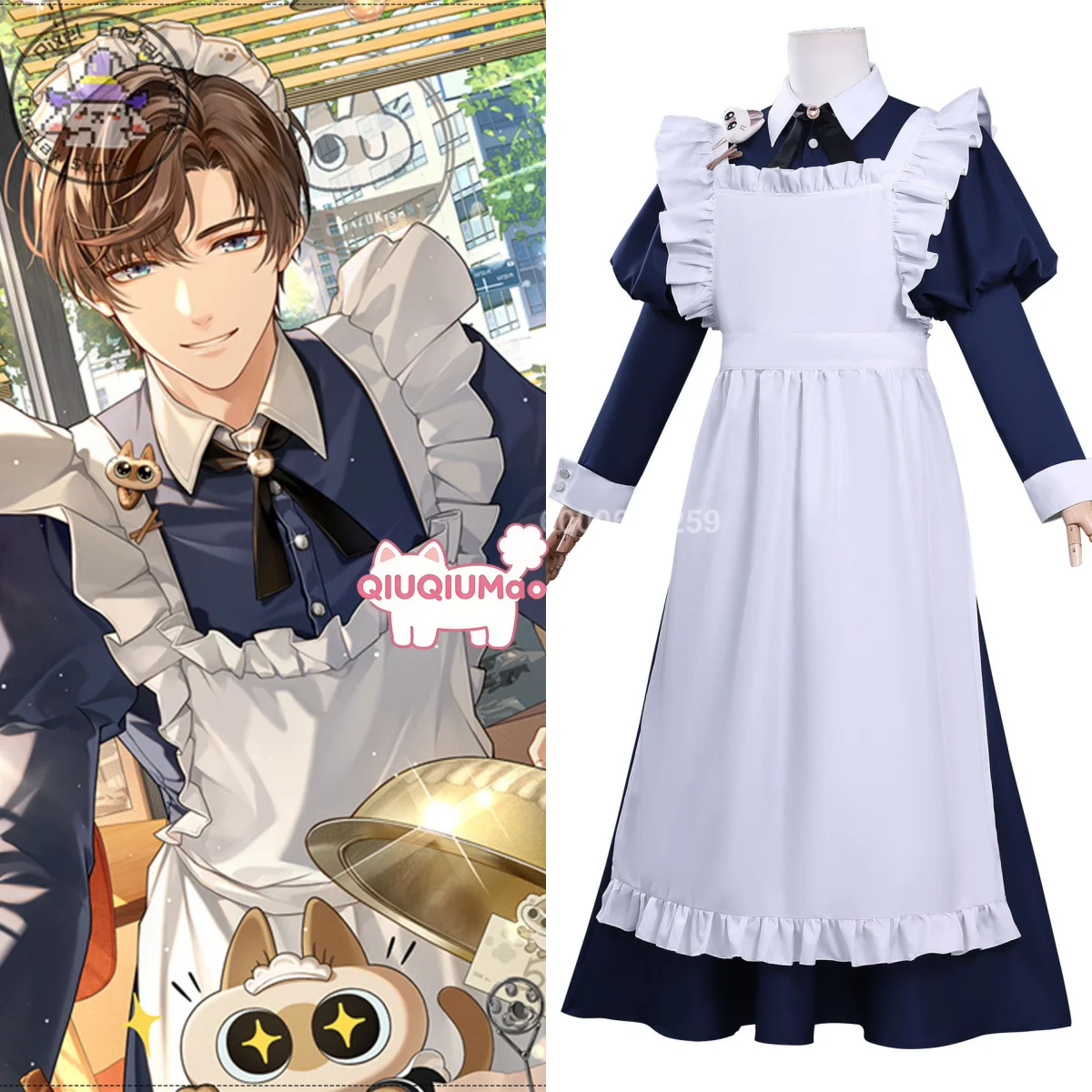 

Top Game Tears of Themis Cosplay Costume Anime Artem Wing Role Playing Fashion Butler's Uniform for Men Comic Con Party Suits