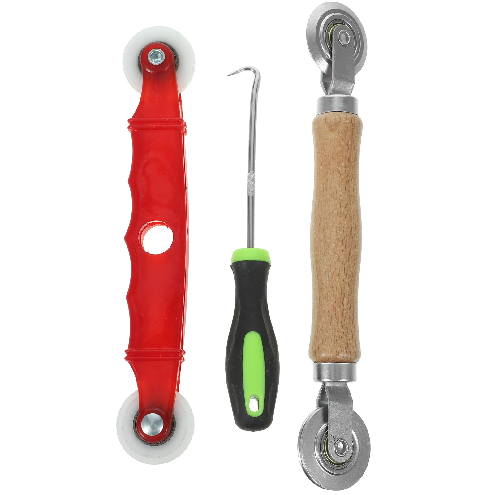 مجموعة واحدة من أدوات لف الشاشة ذات نهاية مزدوجة لتركيب استبدال شاشة باب النافذة ومقبض متين ناعم