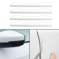 Transparent Car Door Rear View Mirror Anti-collision Protector Cover Side Edge Protection Bar Stickers Protection Strip 4Pcs