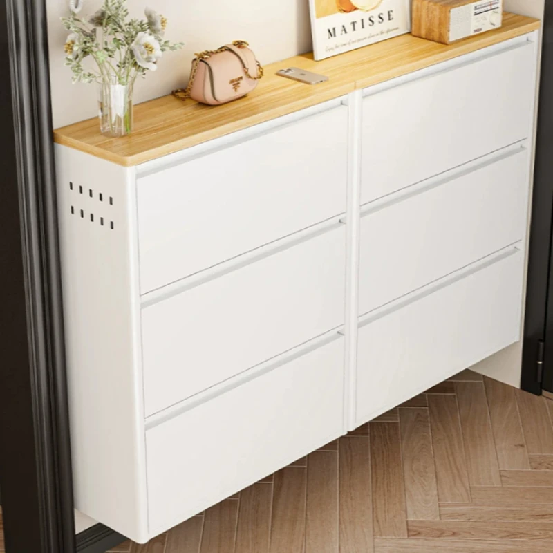 Entryway Luxury Shoes Cabinets Rotating Doors Dividers Luxury Shoe Racks Shelving Small Organizador De Zapatos Furniture Home