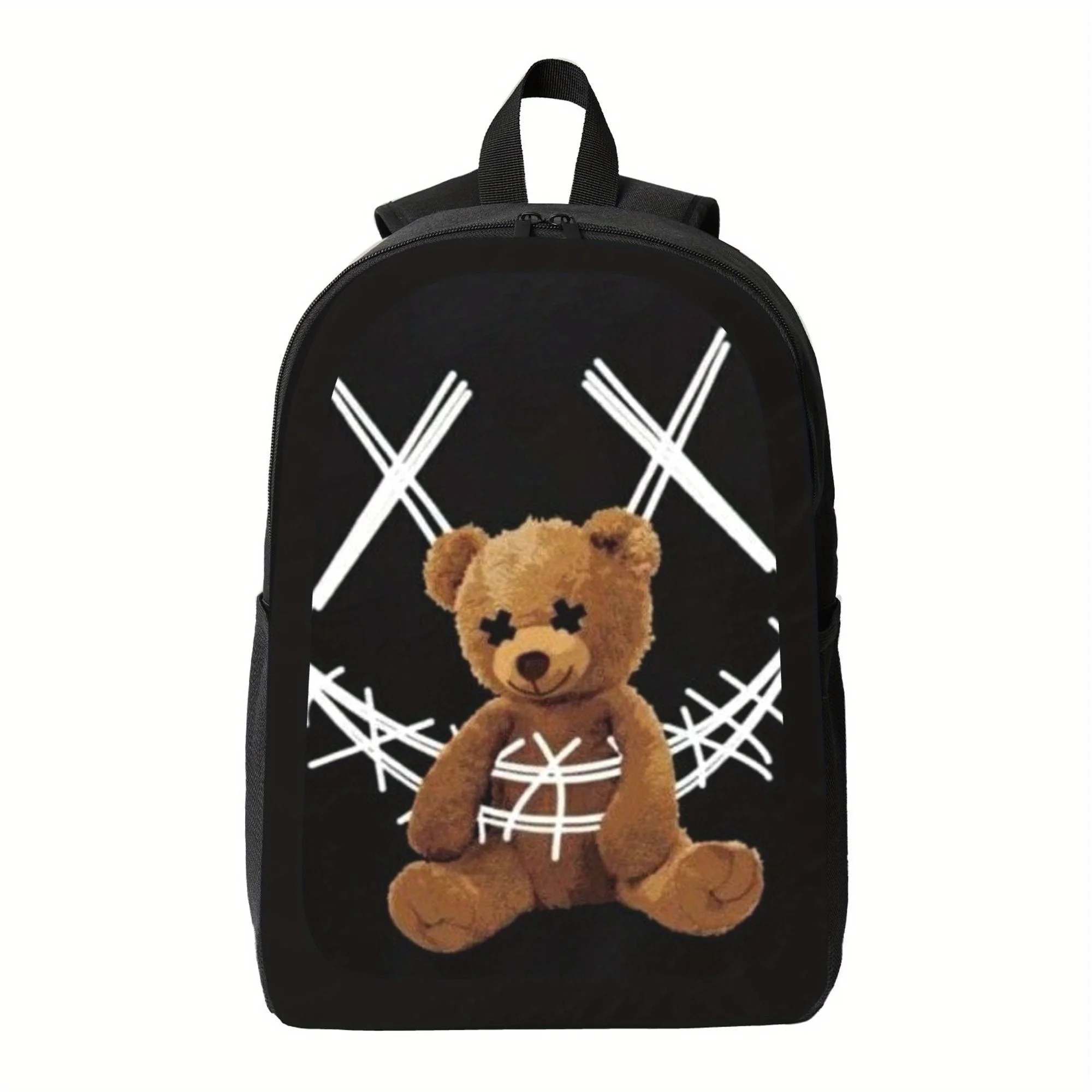 

Cartoon bear double shoulder printed schoolbag, suitable for boys and girls. Light and large capacity, adjustable shoulder strap