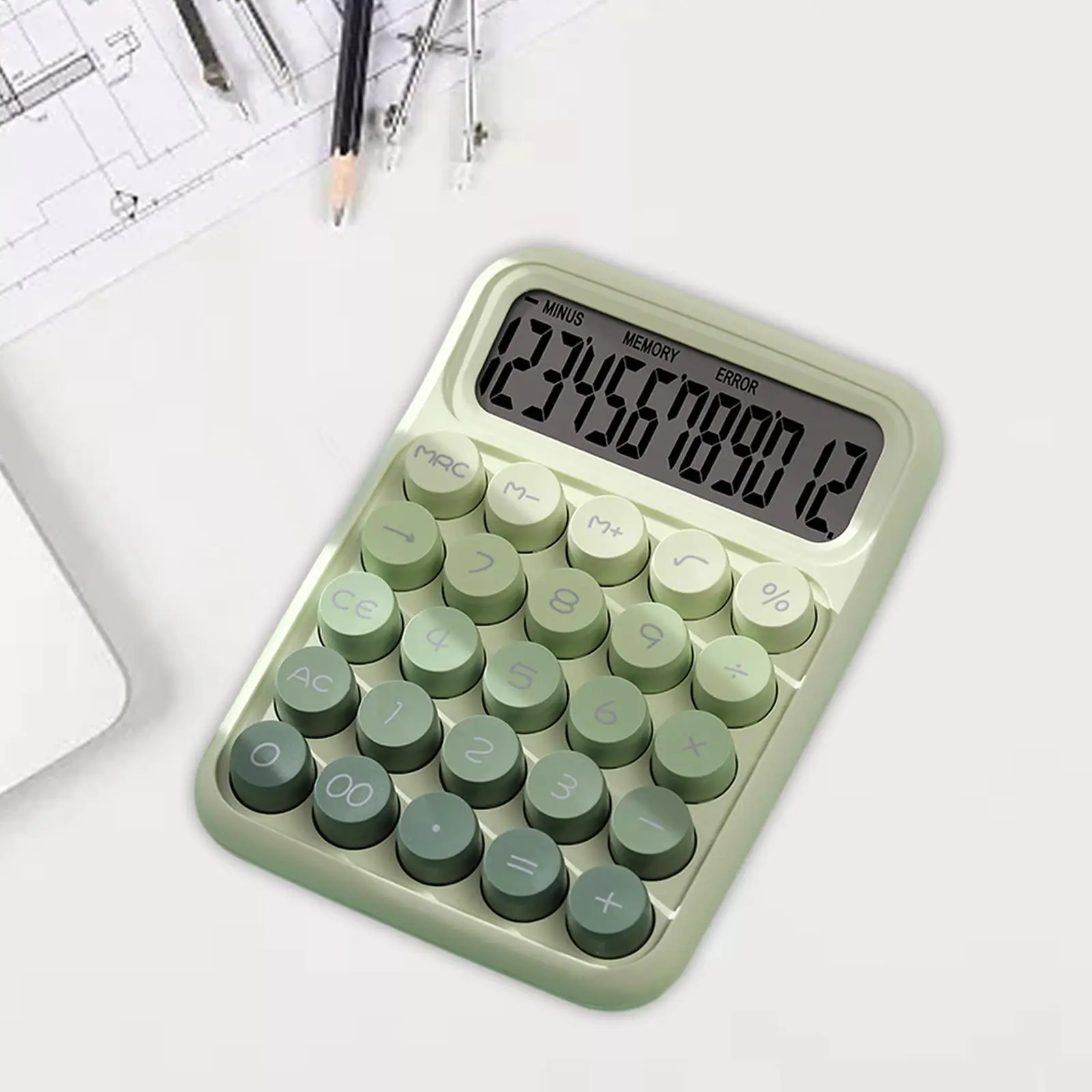 Mechanical Switch Calculator Handheld for Basic Numerical Calculation Sturdy