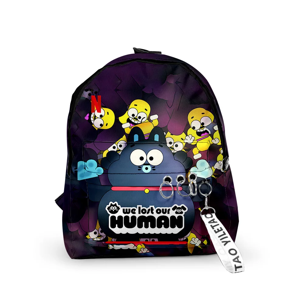 

We Lost Our Human Cartoon 2023 New Anime Backpack Schoolbag Travel Bag Casual Style Harajuku Daypacks Rucksack