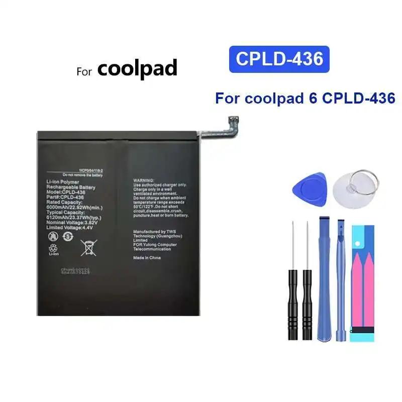 

For Coolpad 6 Cpld-436 For coolpad6 CPLD436 High-Efficiency High Compatibility 6120mAh Laptop Battery
