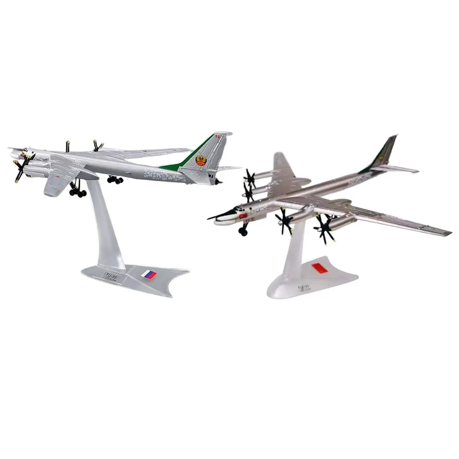 1:200 TU-95 Long Range Bomber Plane Model Multifunctional with Display Stand Tabletop Decoration Diecast Alloy Airplane Model