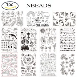 1PC Cute Baby Sheep Silicone Clear Stamps Transparent Stamps for Kids Birthday Valentine's Day Cards Making Scrapbooking Photo