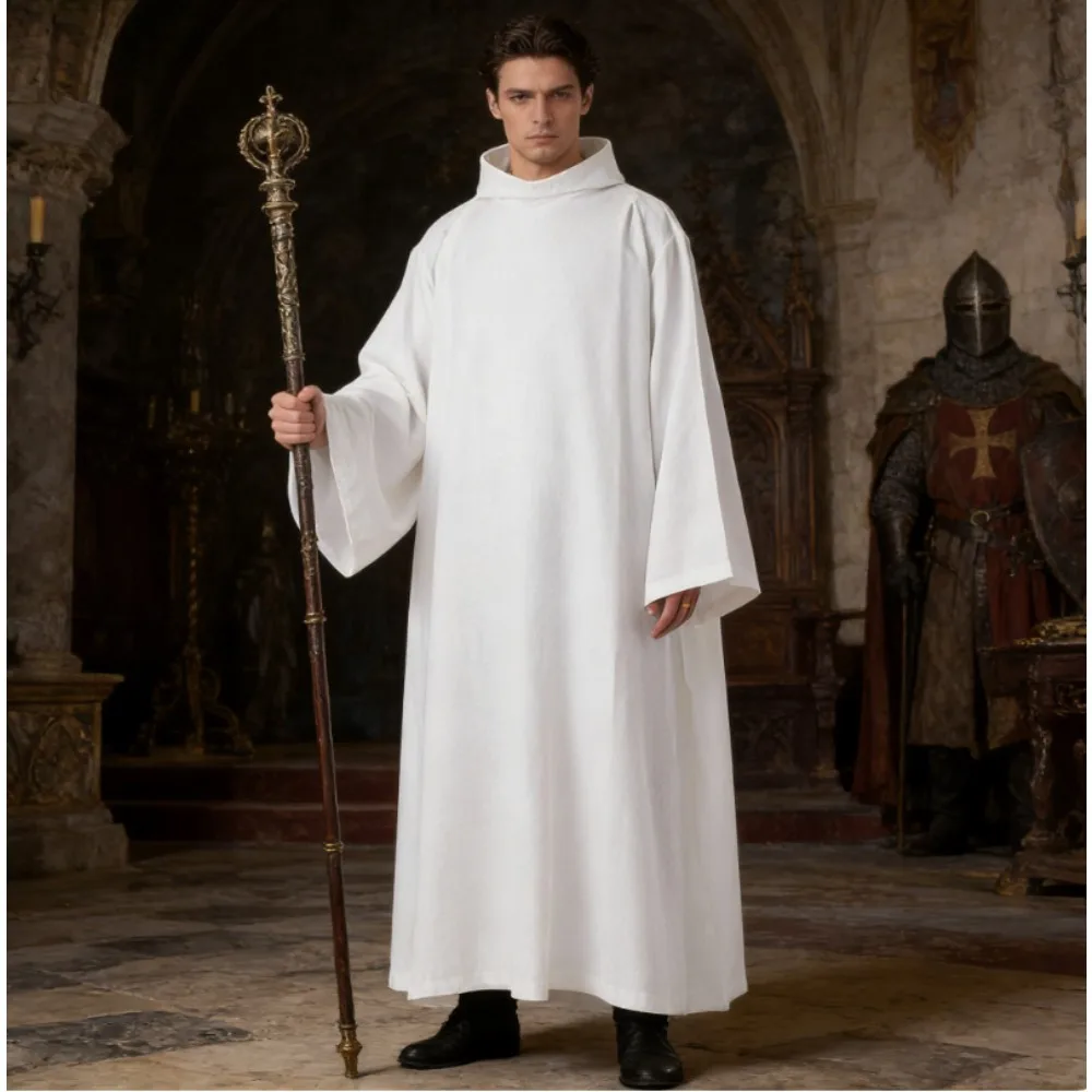 Arabian Style Long Clerical Robe Religious Cosplay Costume for Stage Performance Party