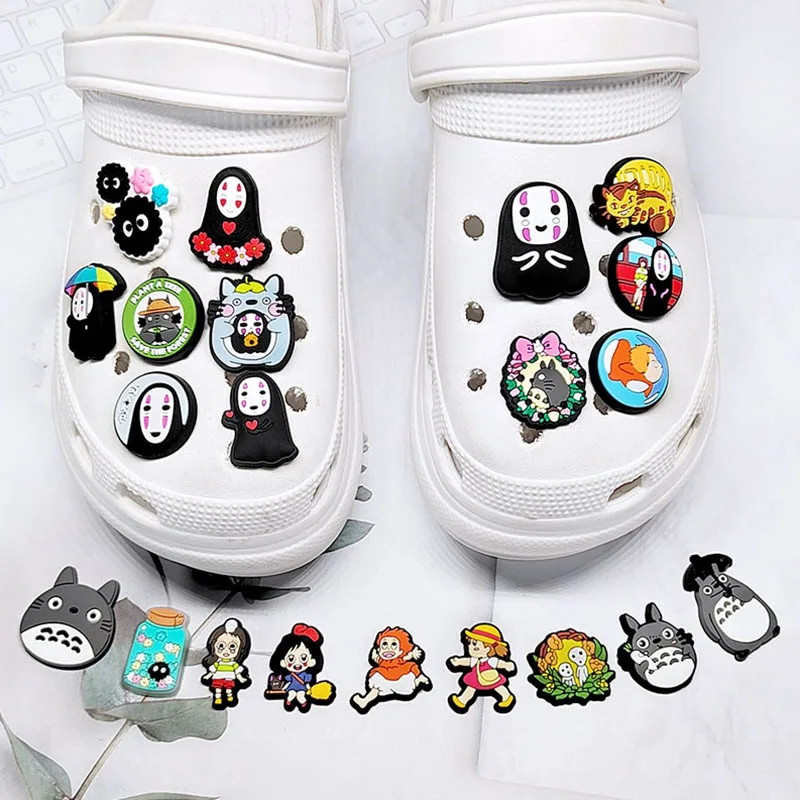 MINISO Cartoon Series Cute Anime Funny Shoe Charms Fashion Sandals Pin DIY Accessories Decorate Girls Halloween Party Gifts