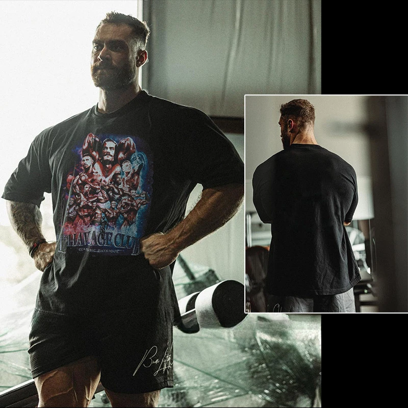 CBUM Chris Fitness Training Gym Casual T-Shirt Herren und Damen Luxusmarke 2026 Neuer Kunsttrend Doodle Bbu – Detail 3