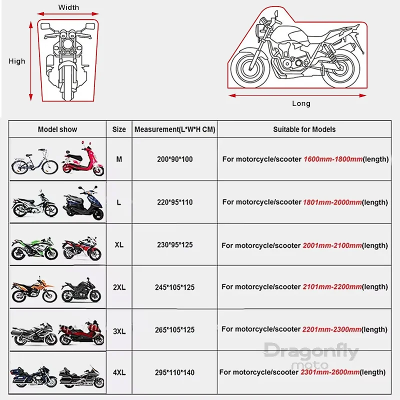 Forza Logo Motorrad Abdeckung Wasserdichte Outdoor Roller UV Schutz Regen Abdeckung Für Honda Forza 125 250 300 350 750