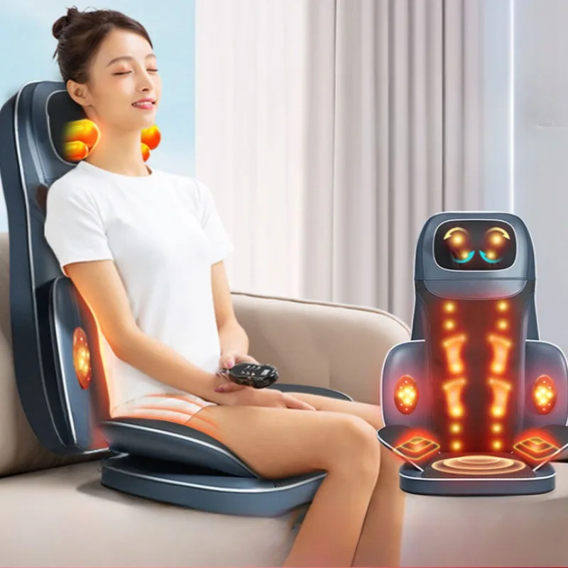 Multifunctional Sit and Lie Dual-purpose Full Body Massage Mats,Neck and Back Massager, Kneading Heated Shoulder Massage Cushion