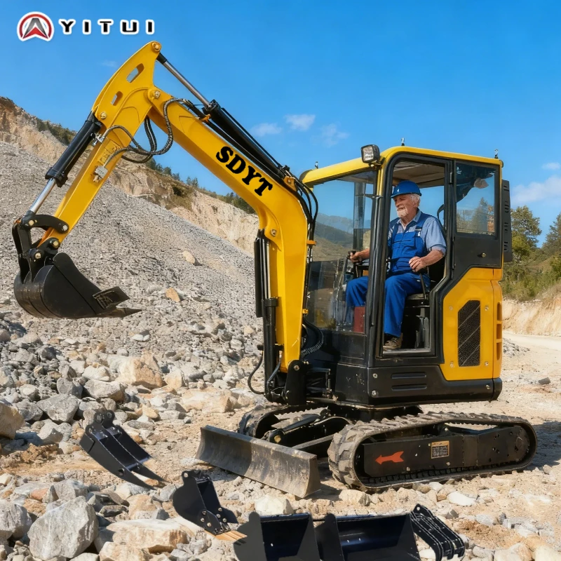 

New Customized Mini Excavator 2.8 Ton Anti-Slip Excavator Small-Scale Trenching Reinforced Chassis Farm & Agriculture