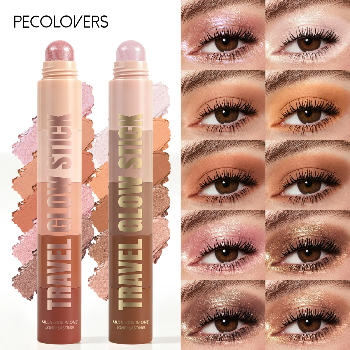 1PC Multi Layer Eye Shadow Pen, One Multi Color, High Color Rendering, Waterproof and Durable, Easy To Apply, Eye Cosmetics