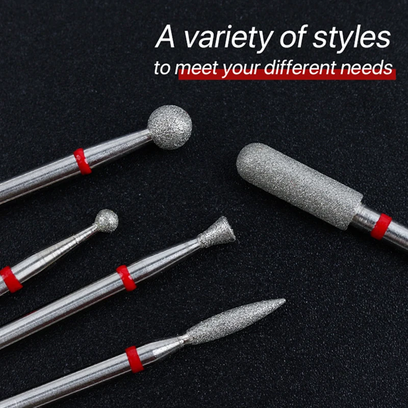 Nail Drill Bits Clean Grinding Head Corundum Tungsten Steel Electric Cuticle Detail Clean Rotary For Manicure Polishing Tool