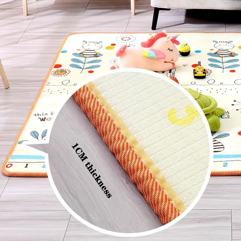 Thick Baby Crawling Play Mats, Tapete Dobrável, Tapete, Tapete de Segurança, Tapetes Infantis, Ambientalmente Amigável, 1cm, 0,5 cm, Novo