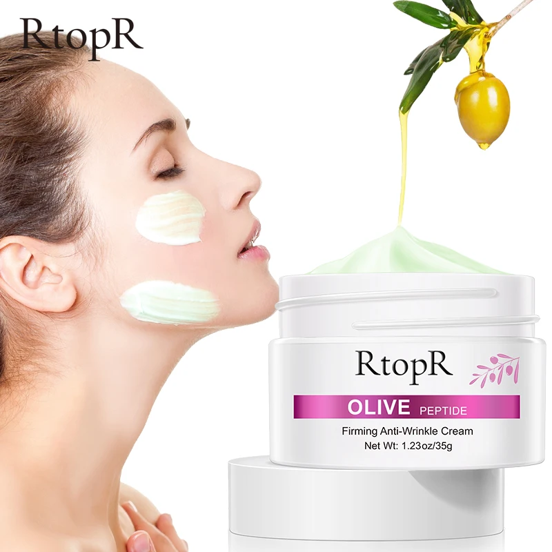 35g RtopR Olive PePtide Firming Anti-Wrinkle Cream Diminish Fine Lines Pore Reduction Whitening Oil Control Acne Removal