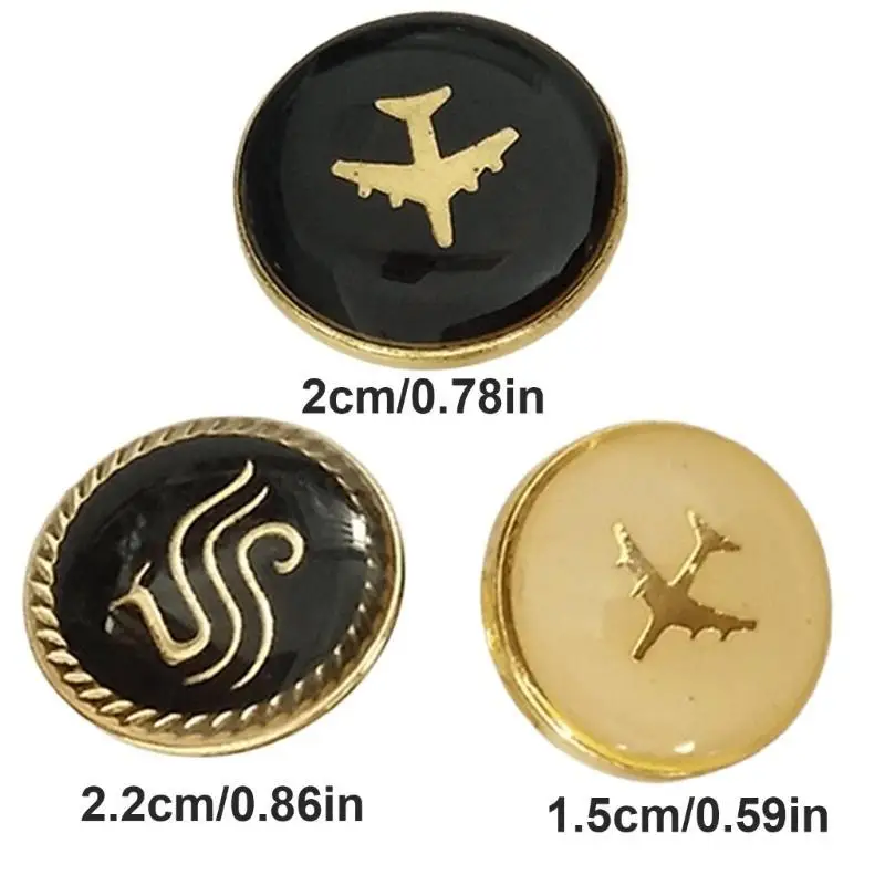 652F Ground Personnel Buttons Craft Buttons Round Buttons Aviation Staff Attires for Pilot and Airport Personnel - Image 6
