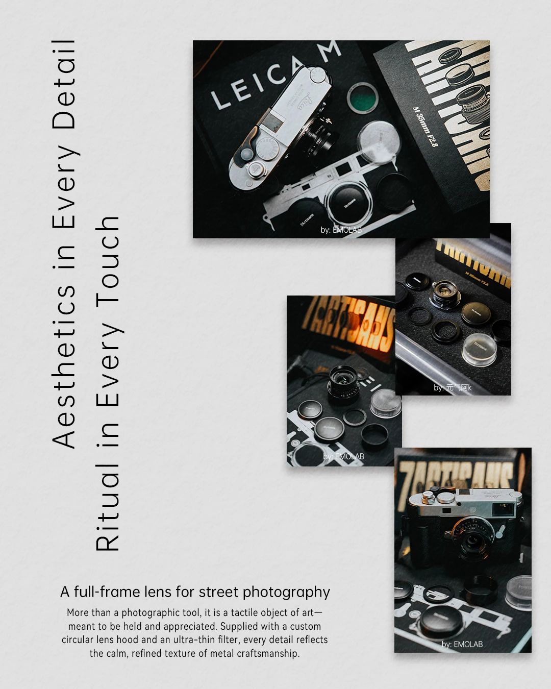7Artisans 35mm F2.8 Leica M Ultra Light Pancake Lens Manual Focus 88g for Street Travel Photography