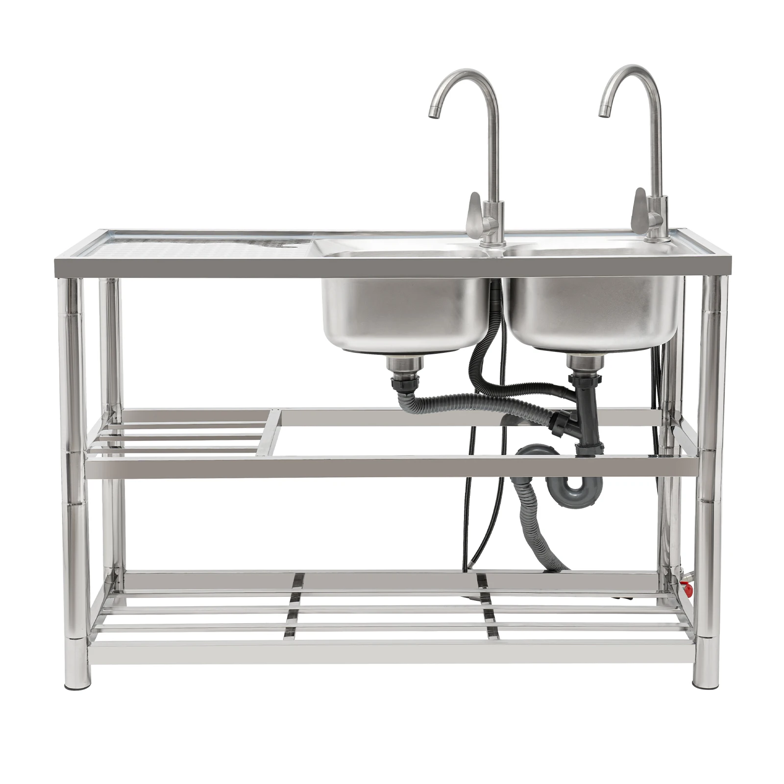 Stainless Steel Commercial Sink Free Standing for Restaurants, Kitchens, Backyards, etc.