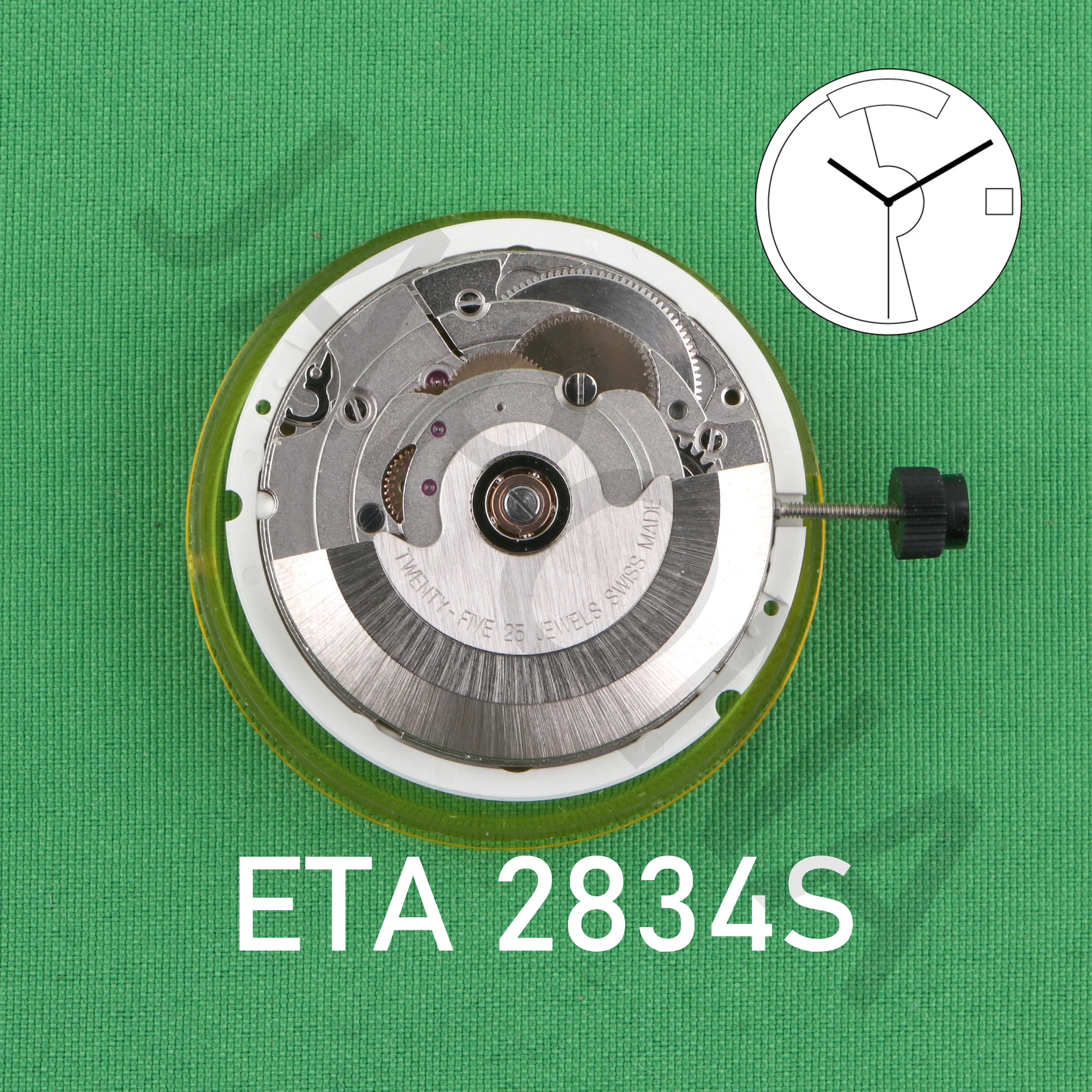 2834 movement ETA 2834-2Silver brand new original mechanical movement  calendar three needle fully automatic movement